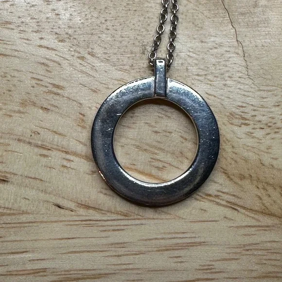 Tiffany & Co Sterling Silver Circle Pendant Necklace 925 - Picture 6 of 11